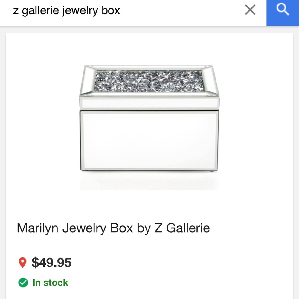Z Gallerie Jewelry Box